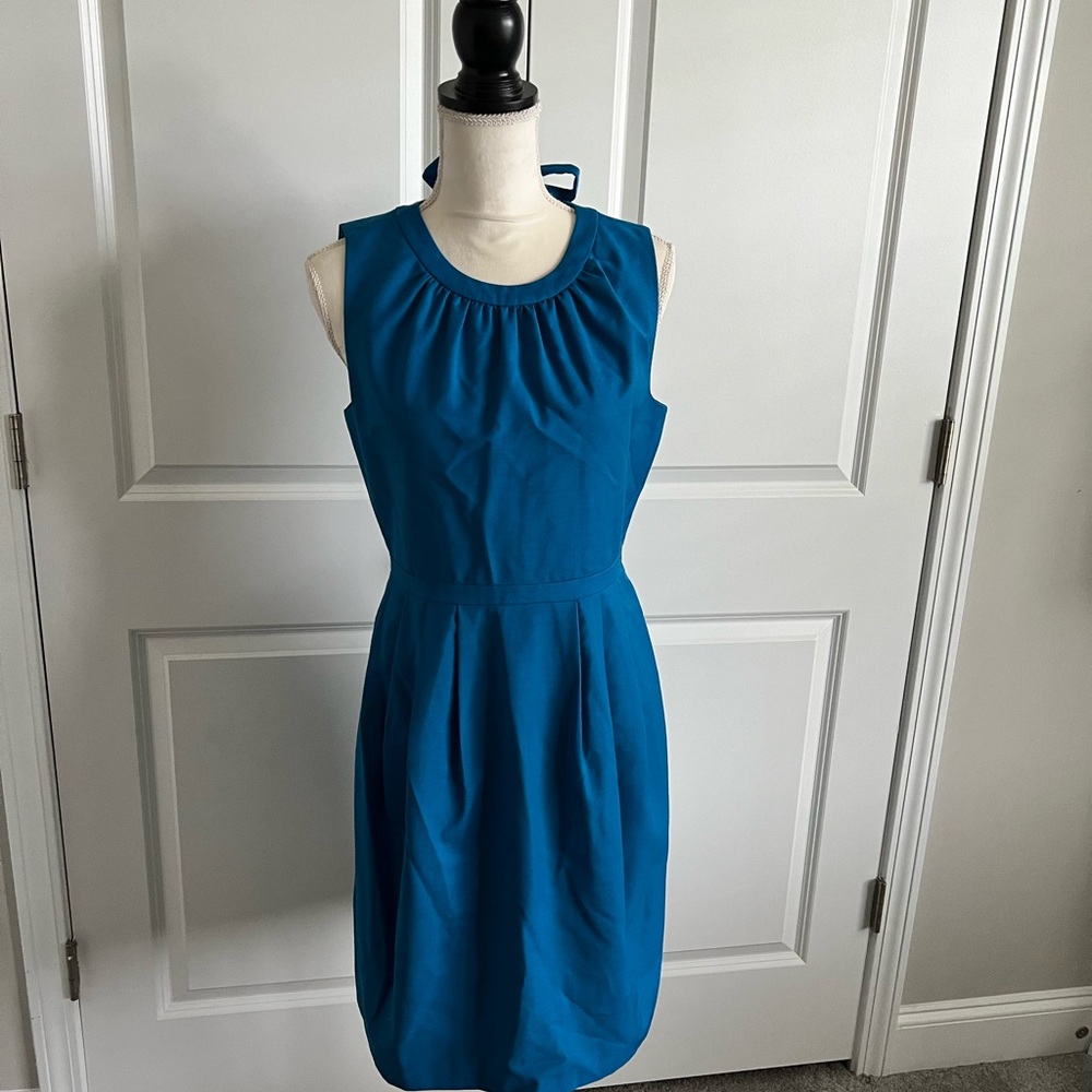 j crew Elegant Blue Sleeveless Dress